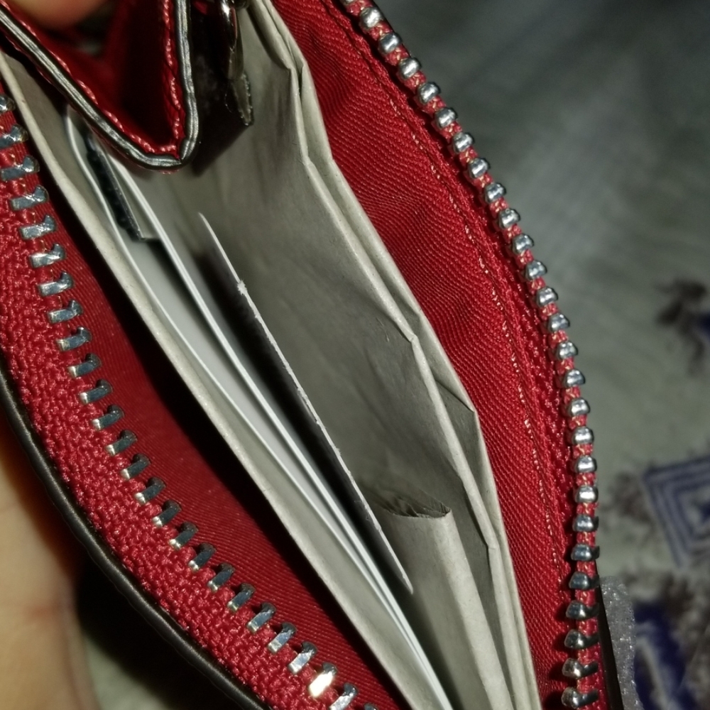 Coach F12186 Leather Mini Skinny ID Case Red NWT - Picture 7 of 8